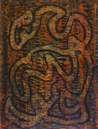 Peinture intitulée "SERPENTIN" par Cab Apert Claude, Œuvre d'art originale