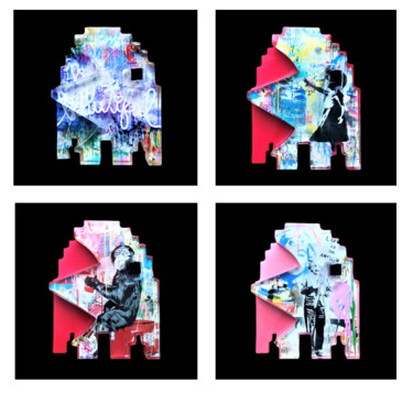 Art-cade Bites Street Art Score 001 - MixPix Printmaking titled "Art-cade Bites Stre…" by Artcadebites, Original Art, Digital Print