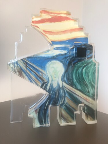 Scream - Score 022 Escultura intitulada "Scream - Score 022" por Artcadebites, Obras de arte originais, Resina