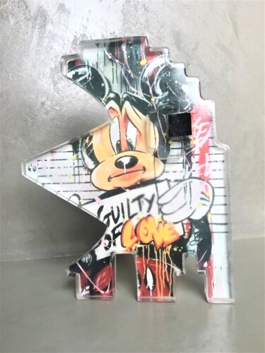 Sculpture titled "Guilty - Score 030" by Artcadebites, Original Artwork, Resin