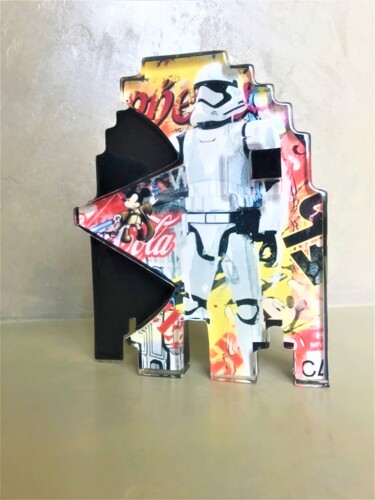 Sculpture titled "Stormtrooper - Scor…" by Artcadebites, Original Artwork, Resin