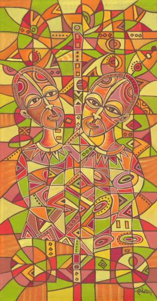 Malarstwo zatytułowany „Couple” autorstwa Angu Walters, Oryginalna praca, Akryl