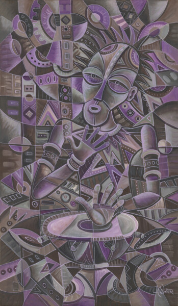 Картина под названием "The Drummer XXVII A…" - Angu Walters, Подлинное произведение искусства, Акрил