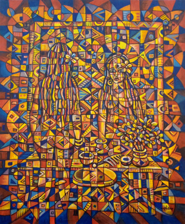 Картина под названием "Mirror Mirror" - Angu Walters, Подлинное произведение искусства, Акрил
