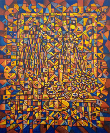 Peinture intitulée "Mirror Mirror" par Angu Walters, Œuvre d'art originale, Acrylique