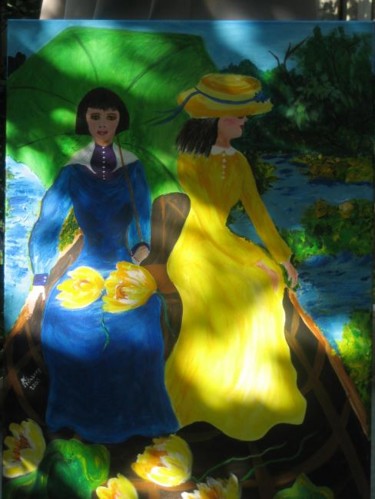 Painting titled "SOUTHERN LADIES IN…" by Adele Steinberg, Original Artwork