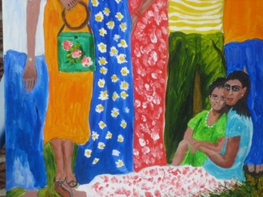 Painting titled "WAITING FOR FOOD" by Adele Steinberg, Original Artwork