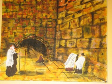 Painting titled "The Wailing Wall in…" by Adele Steinberg, Original Artwork