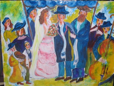 Painting titled "The Wedding" by Adele Steinberg, Original Artwork