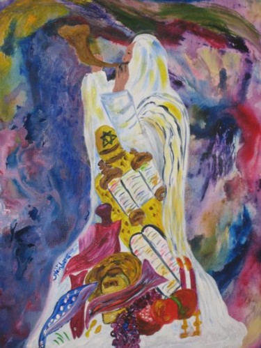 Painting titled "Rosh Hashana" by Adele Steinberg, Original Artwork