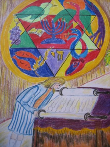 Painting titled "Batmitzvah" by Adele Steinberg, Original Artwork