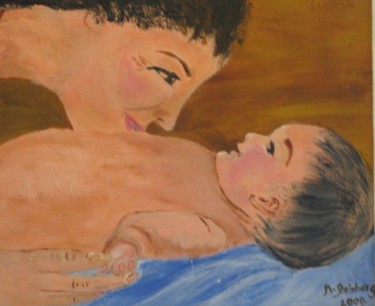 Painting titled "Mother Love" by Adele Steinberg, Original Artwork