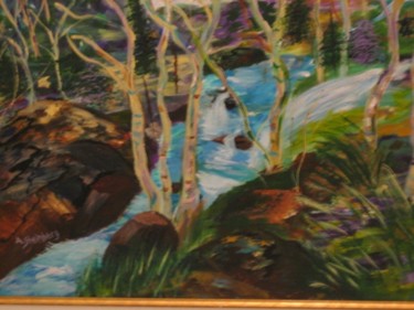 Painting titled "Coming of Spring" by Adele Steinberg, Original Artwork