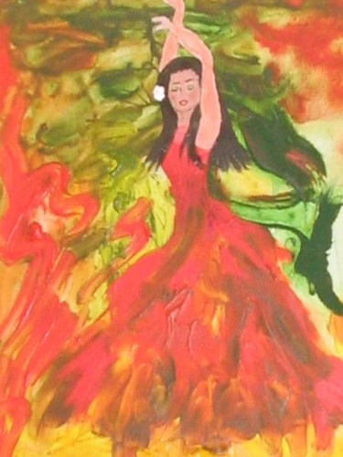 Painting titled "Spanish Dancer" by Adele Steinberg, Original Artwork