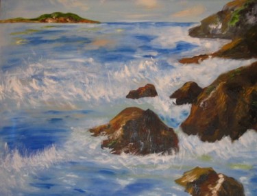 Painting titled "The rugged beauty o…" by Adele Steinberg, Original Artwork