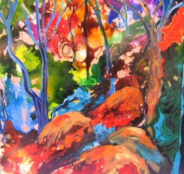 Painting titled "Canadian Forest" by Adele Steinberg, Original Artwork