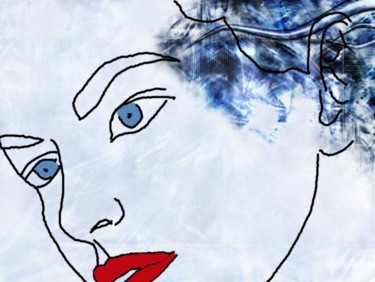 Arts numériques intitulée "L'ange bleu" par Cfm, Œuvre d'art originale