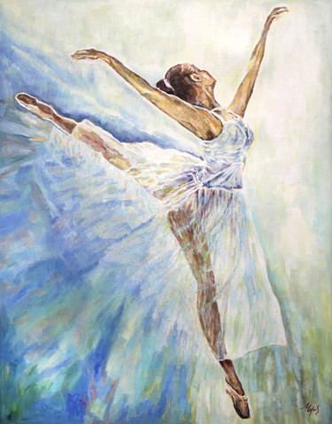 Ballerina Oil Painting Painting titled "Ballerina Oil Paint…" by Liliya Chernaya, Original Art, Oil
