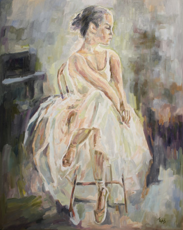 Картина под названием "Ballerina  Oil Pain…" - Liliya Chernaya, Подлинное произведение искусства, Масло