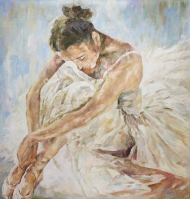 Pintura intitulada "Ballerina Oil Paint…" por Liliya Chernaya, Obras de arte originais, Óleo