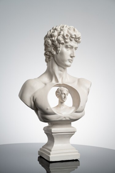 Escultura intitulada "David & Aphrodite H…" por Dervis Yusuf Akdemir, Obras de arte originais, Gesso