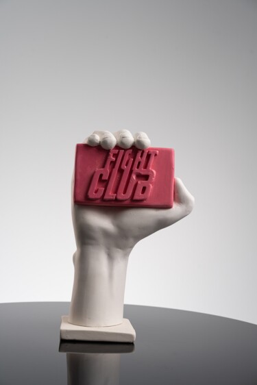 Sculpture titled "Rules of Fight Club…" by Dervis Yusuf Akdemir, Original Artwork, Plaster
