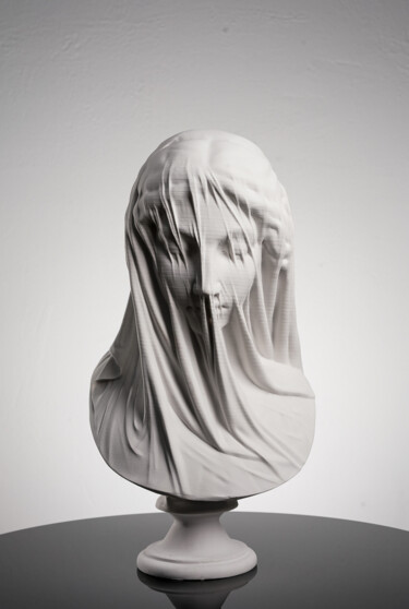 Sculpture intitulée "The Veiled Vestal V…" par Dervis Yusuf Akdemir, Œuvre d'art originale, Résine