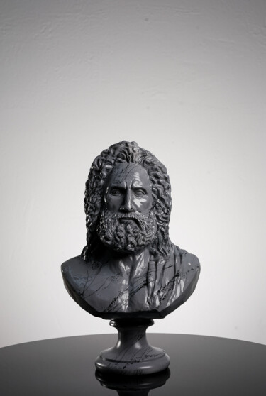 Escultura intitulada "Fine Marble Zeus Ha…" por Dervis Yusuf Akdemir, Obras de arte originais, Resina
