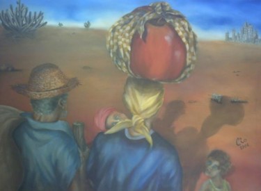 Painting titled "Immigrants" by Visual Art Web, Original Artwork