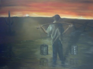 Painting titled "Crucifixion" by Visual Art Web, Original Artwork