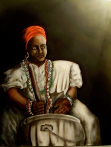 Painting titled "Mama Bahia" by Visual Art Web, Original Artwork