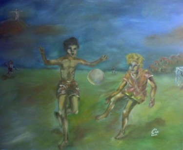 Painting titled "Pickup Game" by Visual Art Web, Original Artwork