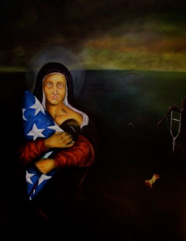 Painting titled "Pieta of war" by Visual Art Web, Original Artwork