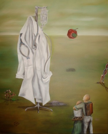 Painting titled "The Unhealthy Dream" by Visual Art Web, Original Artwork