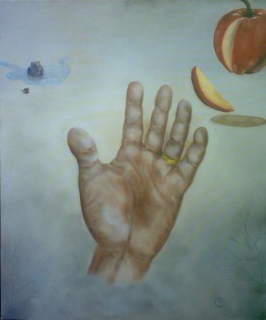 Painting titled "The Apple" by Visual Art Web, Original Artwork