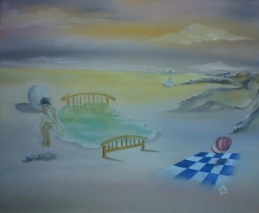 Painting titled "Emptiness" by Visual Art Web, Original Artwork