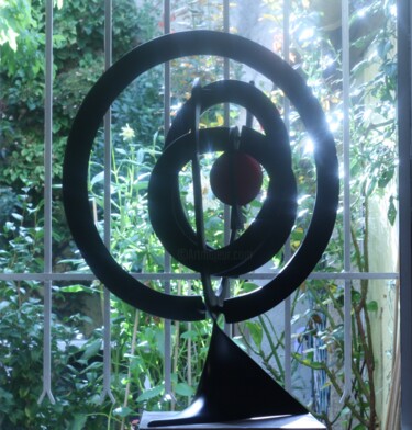 Sculpture intitulée "Sphère Armillaire" par Dominique Andre, Œuvre d'art originale, Résine