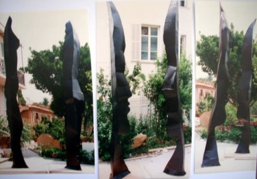 Sculpture titled "Le baiser" by Paul Pacotto, Original Artwork, Metals