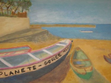Painting titled "Planète Gorée" by Artcouleur S, Original Artwork, Oil