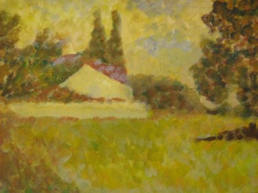 Painting titled "Campagne ensoleillée" by Artcouleur S, Original Artwork, Other