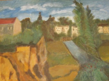 Painting titled "Ruisseau" by Artcouleur S, Original Artwork, Oil