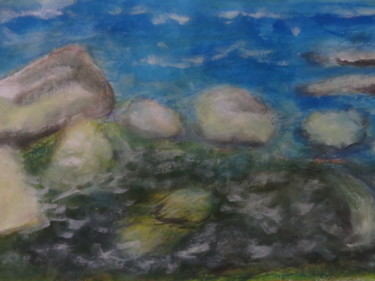 Painting titled "Rochers" by Artcouleur S, Original Artwork