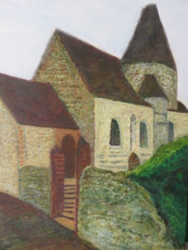 Pintura titulada "Eglise" por Artcouleur S, Obra de arte original