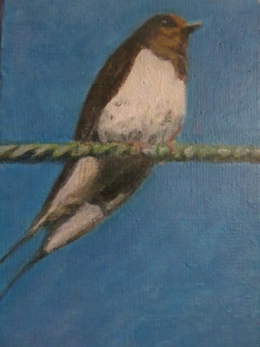 Painting titled "hirondelle" by Artcouleur S, Original Artwork