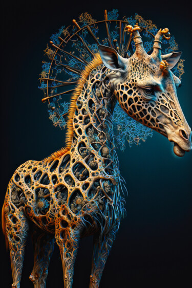 "Girafoïde" başlıklı Dijital Sanat Artcypia tarafından, Orijinal sanat, AI tarafından oluşturulan görüntü