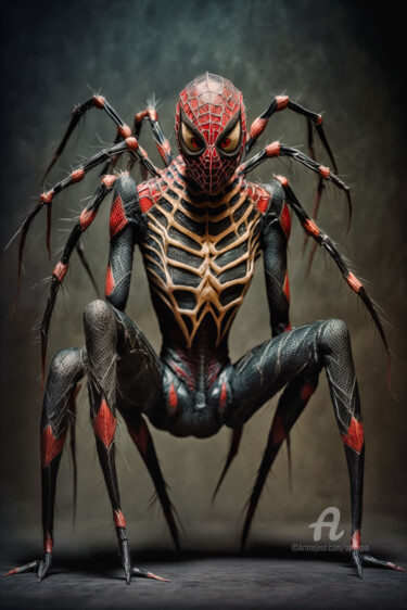 Arte digital titulada "a spider fan of spi…" por Artcypia, Obra de arte original, Imagen generada por IA