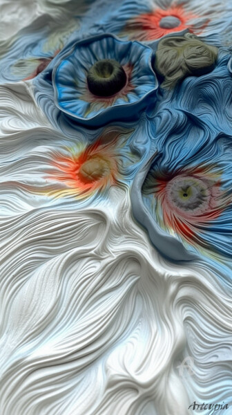 Digitale Kunst getiteld "Fleurs" door Artcypia, Origineel Kunstwerk, AI gegenereerde afbeelding