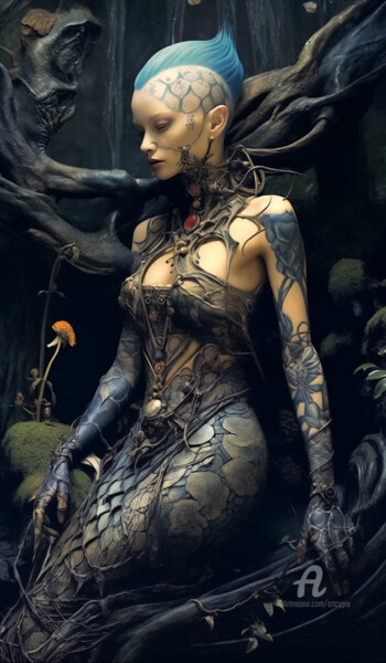 Digitale Kunst mit dem Titel "Fairy Sorceress" von Artcypia, Original-Kunstwerk, KI-generiertes Bild