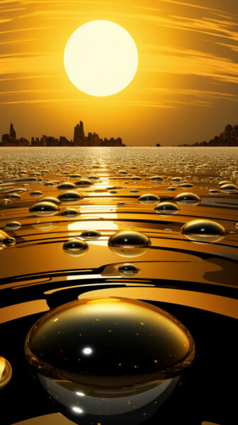 Digitale Kunst mit dem Titel "Sunrise" von Artcypia, Original-Kunstwerk, KI-generiertes Bild