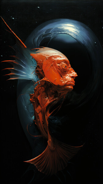Digital Arts titled "Goldfish" by Artcypia, Original Artwork, AI generated image